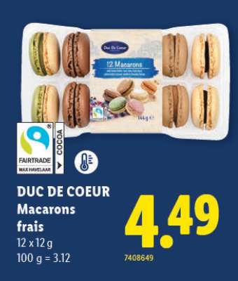 DUC DE COEUR Macarons frais