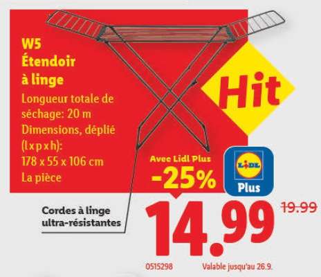 W5 Étendoir à linge
