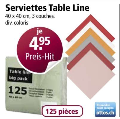 Serviettes Table Line