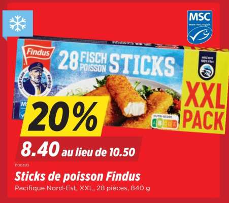 Sticks de poisson Findus