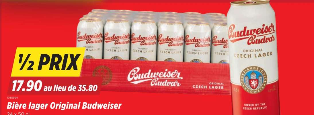 Bière lager Original Budweiser