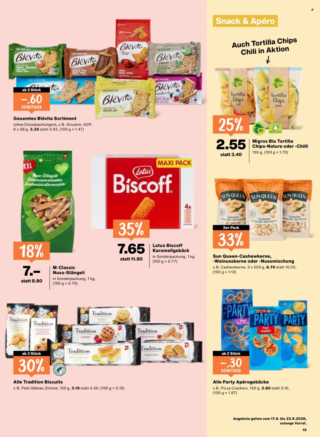 Catalogue Migros - 17.9.2026 - 23.9.2026. Page 15. Page 15