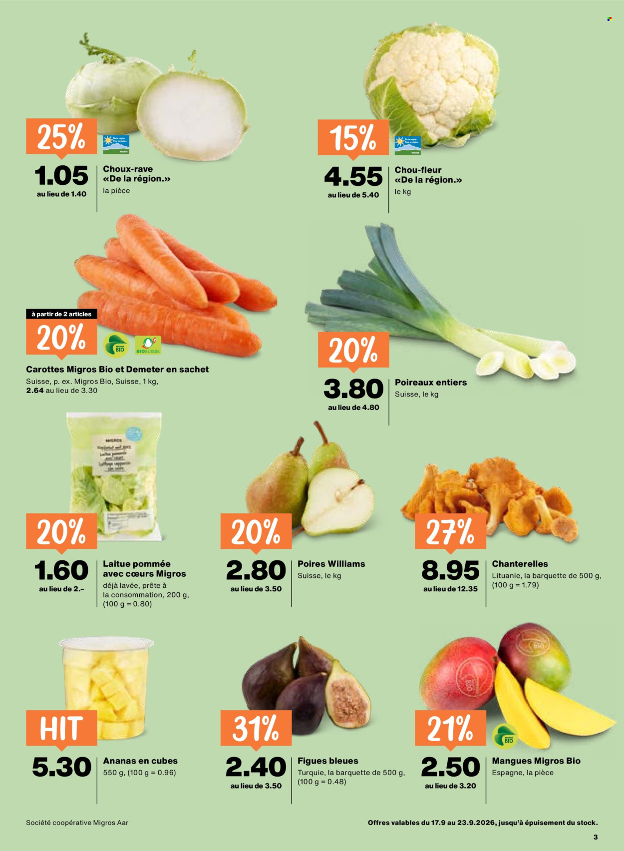 Catalogue Migros - 17.9.2026 - 23.9.2026. Page 3. Page 3