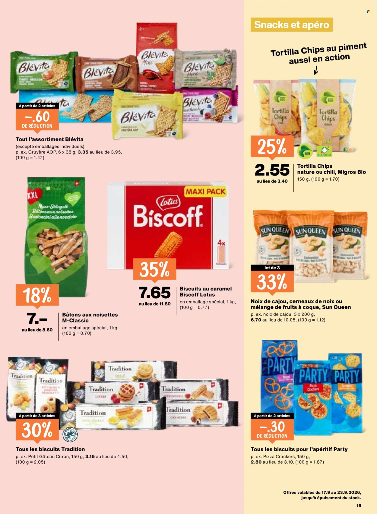 Catalogue Migros - 17.9.2026 - 23.9.2026. Page 15. Page 15