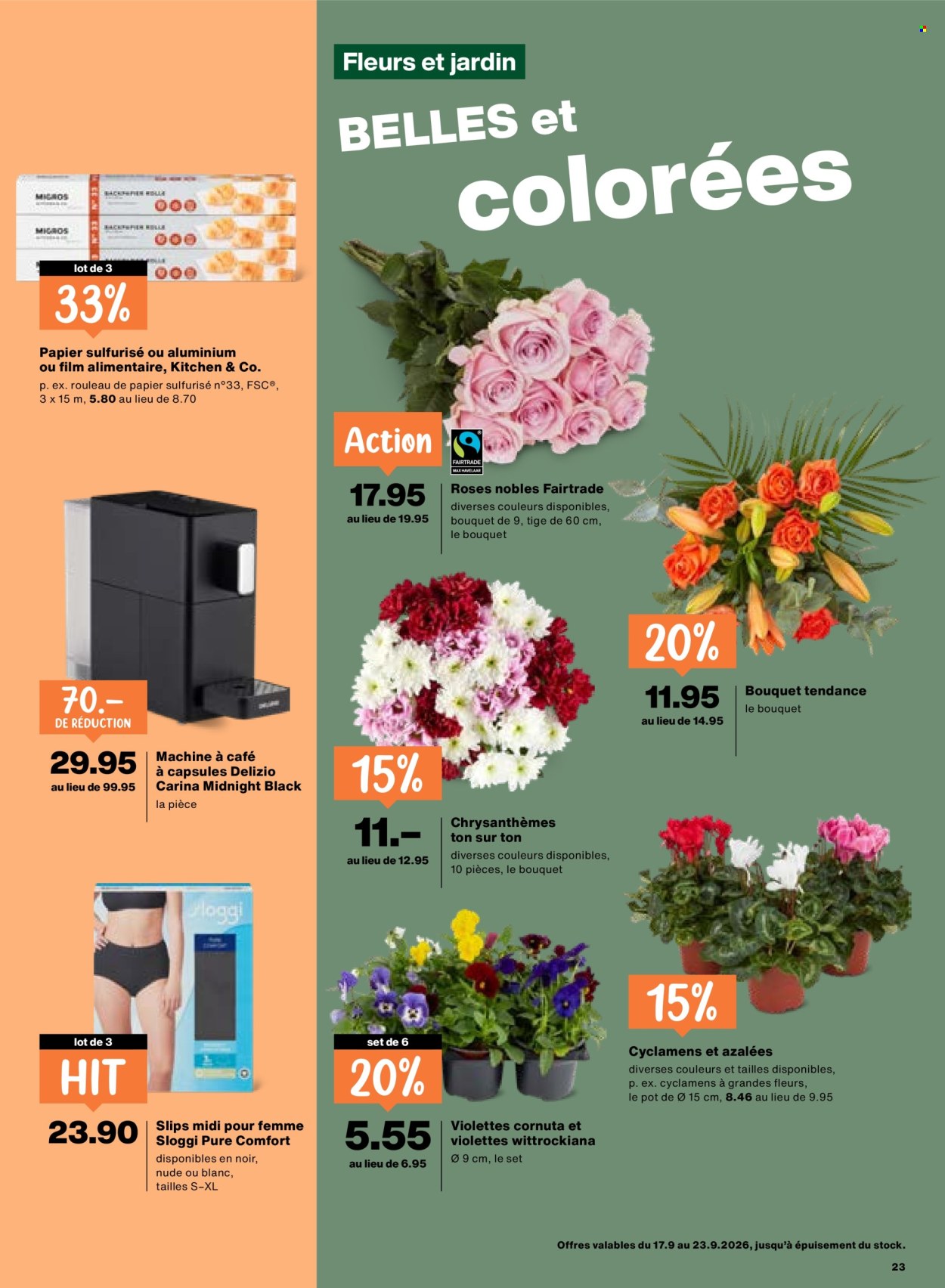 Catalogue Migros - 17.9.2026 - 23.9.2026. Page 23. Page 23