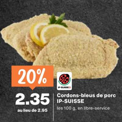 Cordons-bleus de porc IP-SUISSE