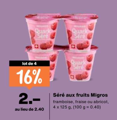 Séré aux fruits Migros