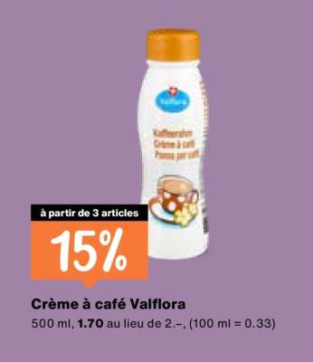 Crème à café Valflora