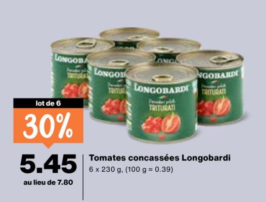 Tomates concassées Longobardi