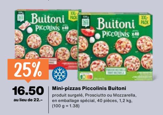 Mini-pizzas Piccolinis Buitoni