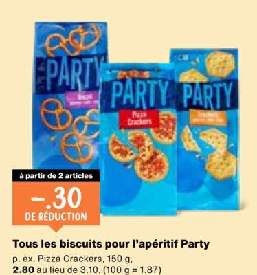 Tous les biscuits pour l’apéritif Party