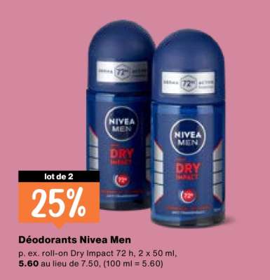 Déodorants Nivea Men