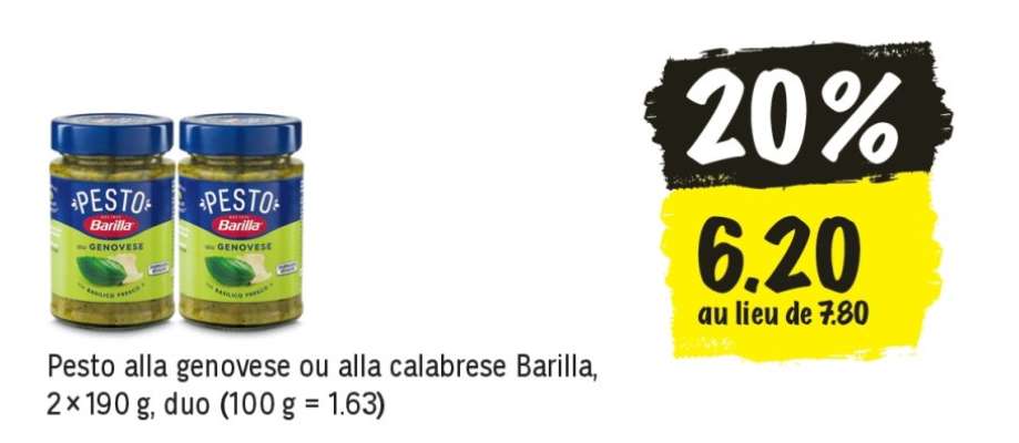 Pesto alla genovese ou alla calabrese Barilla