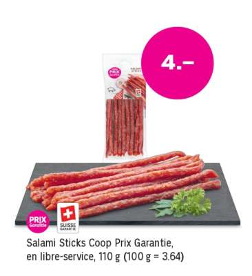 Salami Sticks Coop Prix Garantie