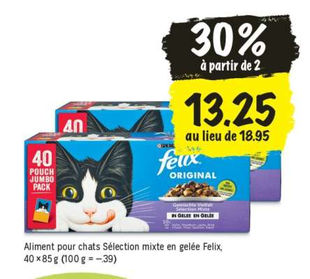 Aliment pour chats Sélection mixte en gelée Felix
