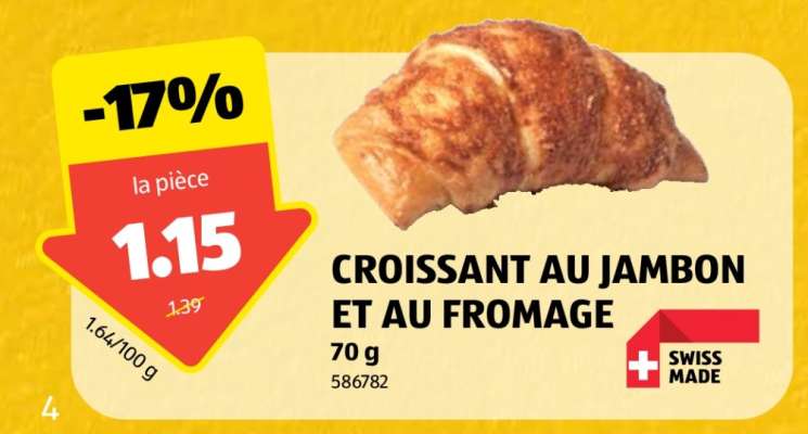 CROISSANT AU JAMBON ET AU FROMAGE