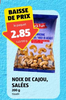 NOIX DE CAJOU, SALÉES