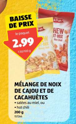 MÉLANGE DE NOIX DE CAJOU ET DE CACAHUÈTES