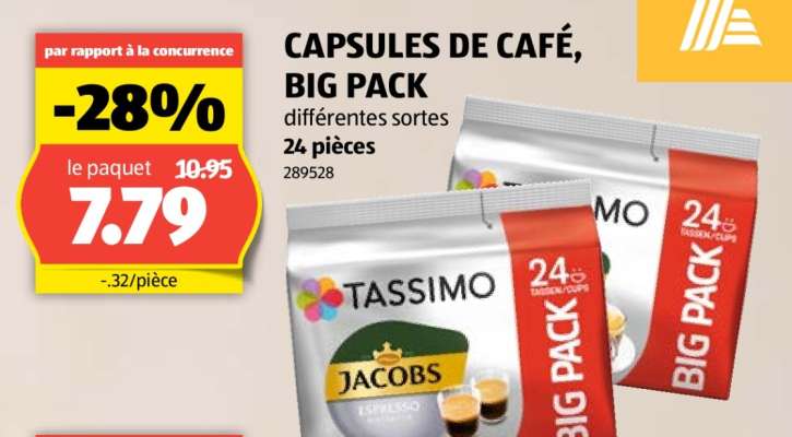 CAPSULES DE CAFÉ, BIG PACK