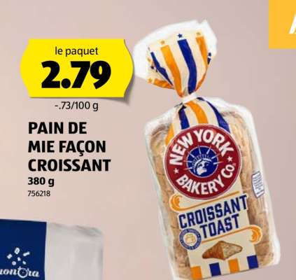 PAIN DE MIE FAÇON CROISSANT