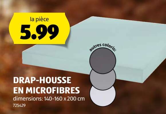DRAP-HOUSSE EN MICROFIBRES