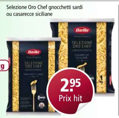 Selezione Oro Chef gnocchetti sardi ou casarecce siciliane