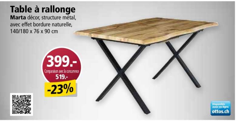 Table à rallonge