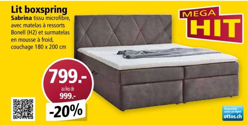 Lit boxspring