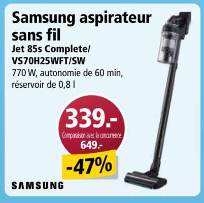 Samsung aspirateur sans fil