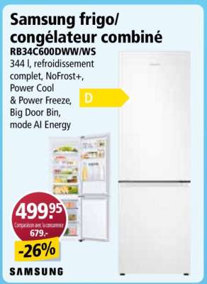 Samsung frigo/congélateur combiné