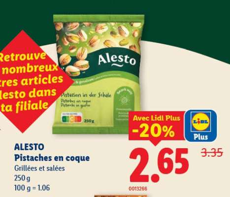 ALESTO Pistaches en coque