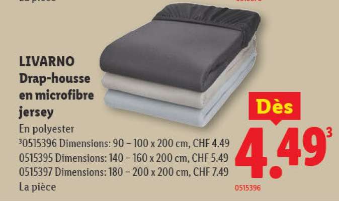 LIVARNO Drap-housse en microfibre jersey
