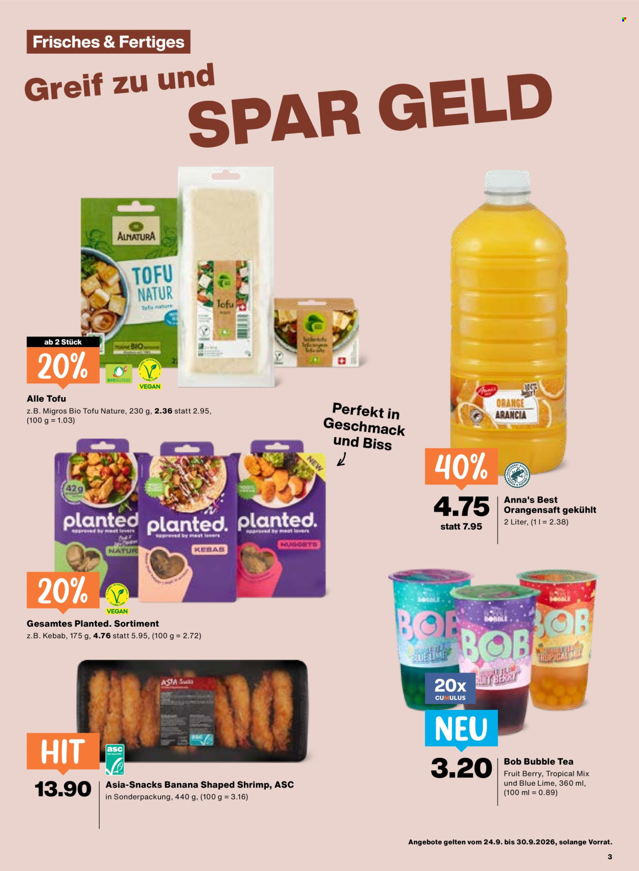 Catalogue Migros - 24.9.2026 - 30.9.2026. Page 3. Page 3