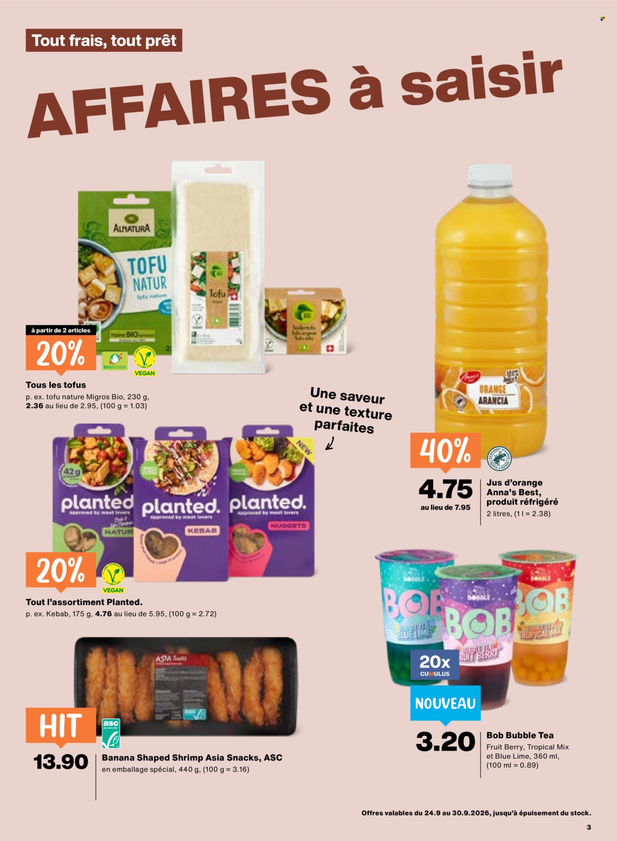 Catalogue Migros - 24.9.2026 - 30.9.2026. Page 3. Page 3