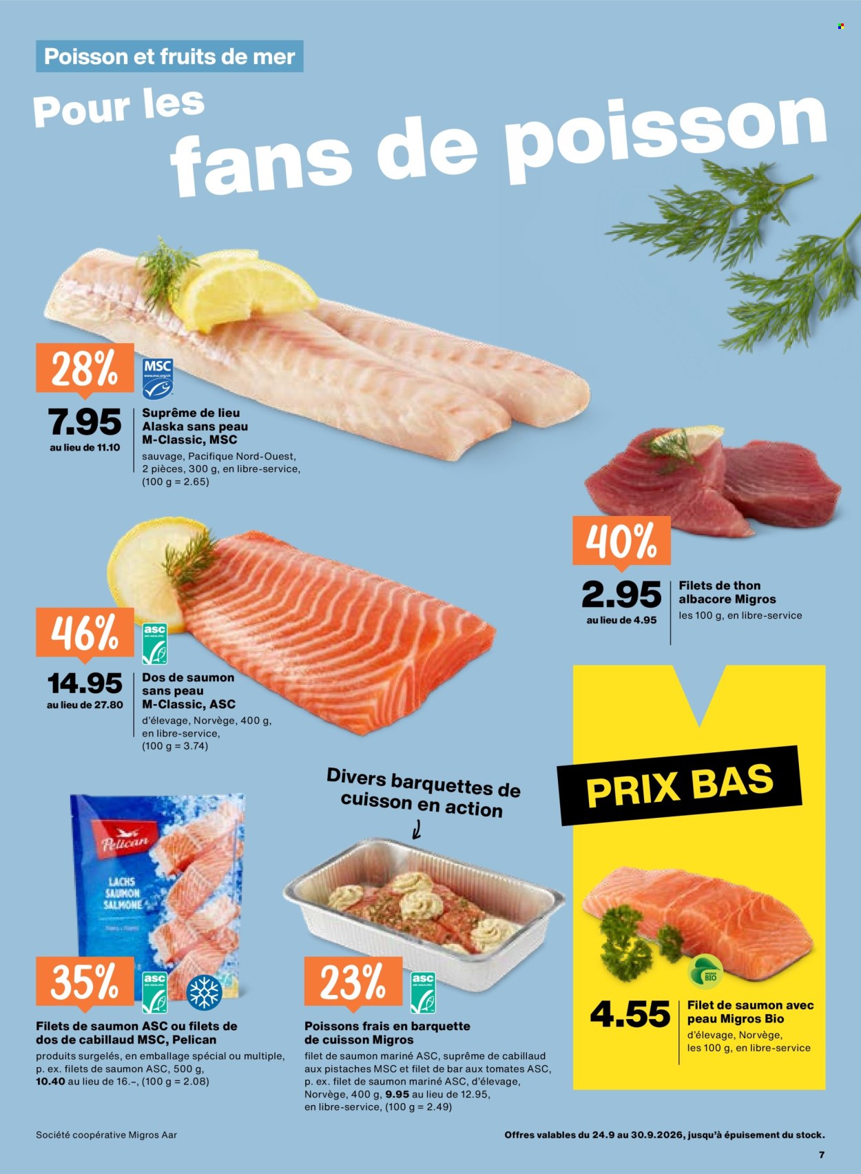 Catalogue Migros - 24.9.2026 - 30.9.2026. Page 7. Page 7