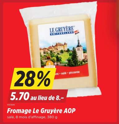 Fromage Le Gruyère AOP