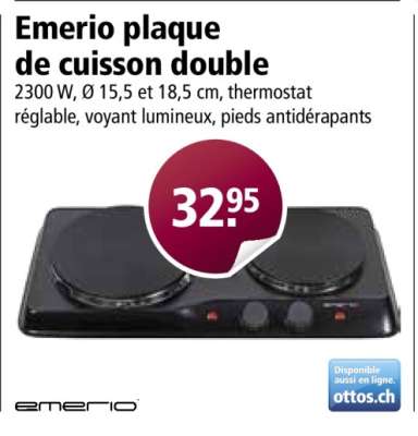 Emerio plaque de cuisson double