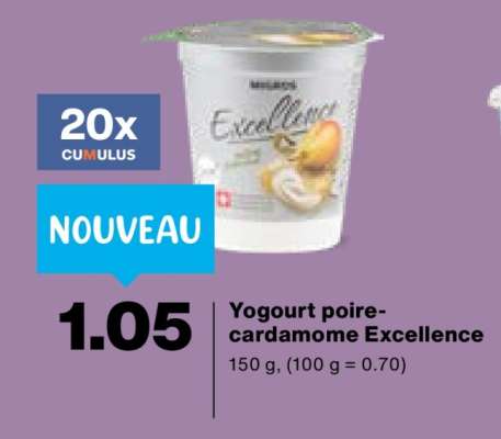 Yogourt poire-cardamome Excellence