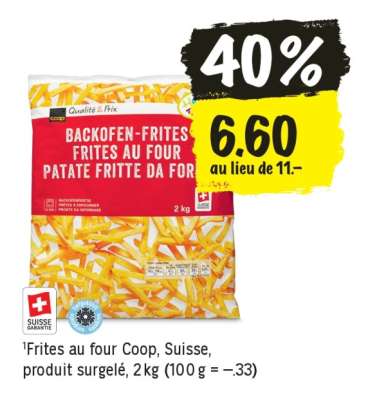 Frites au four Coop