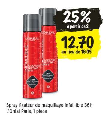 Spray fixateur de maquillage Infaillible 36h