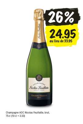 Champagne AOC Nicolas Feuillatte, brut
