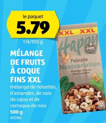 MÉLANGE DE FRUITS À COQUE FINS XXL