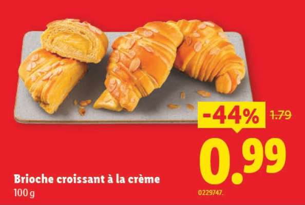 Brioche croissant à la crème
