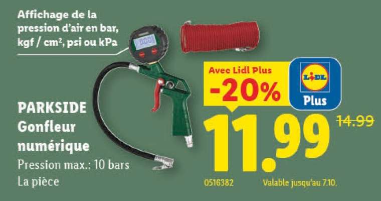 PARKSIDE Gonfleur numérique