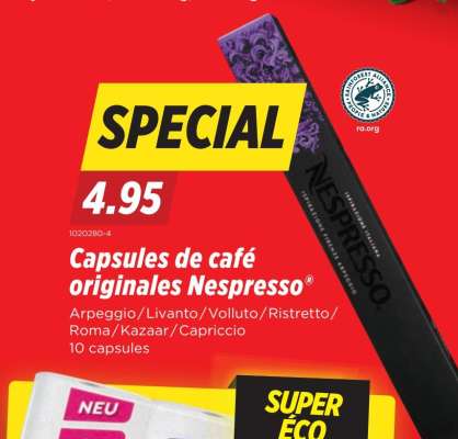 Capsules de café originales Nespresso