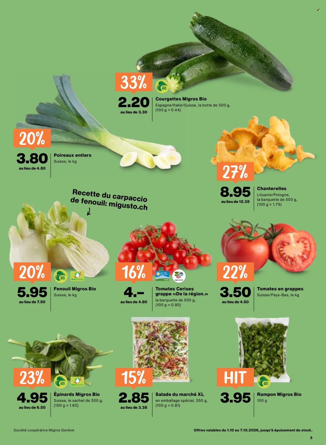 Catalogue Migros - 1.10.2026 - 7.10.2026. Page 3. Page 3