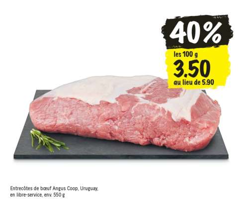 Entrecôtes de boeuf Angus Coop