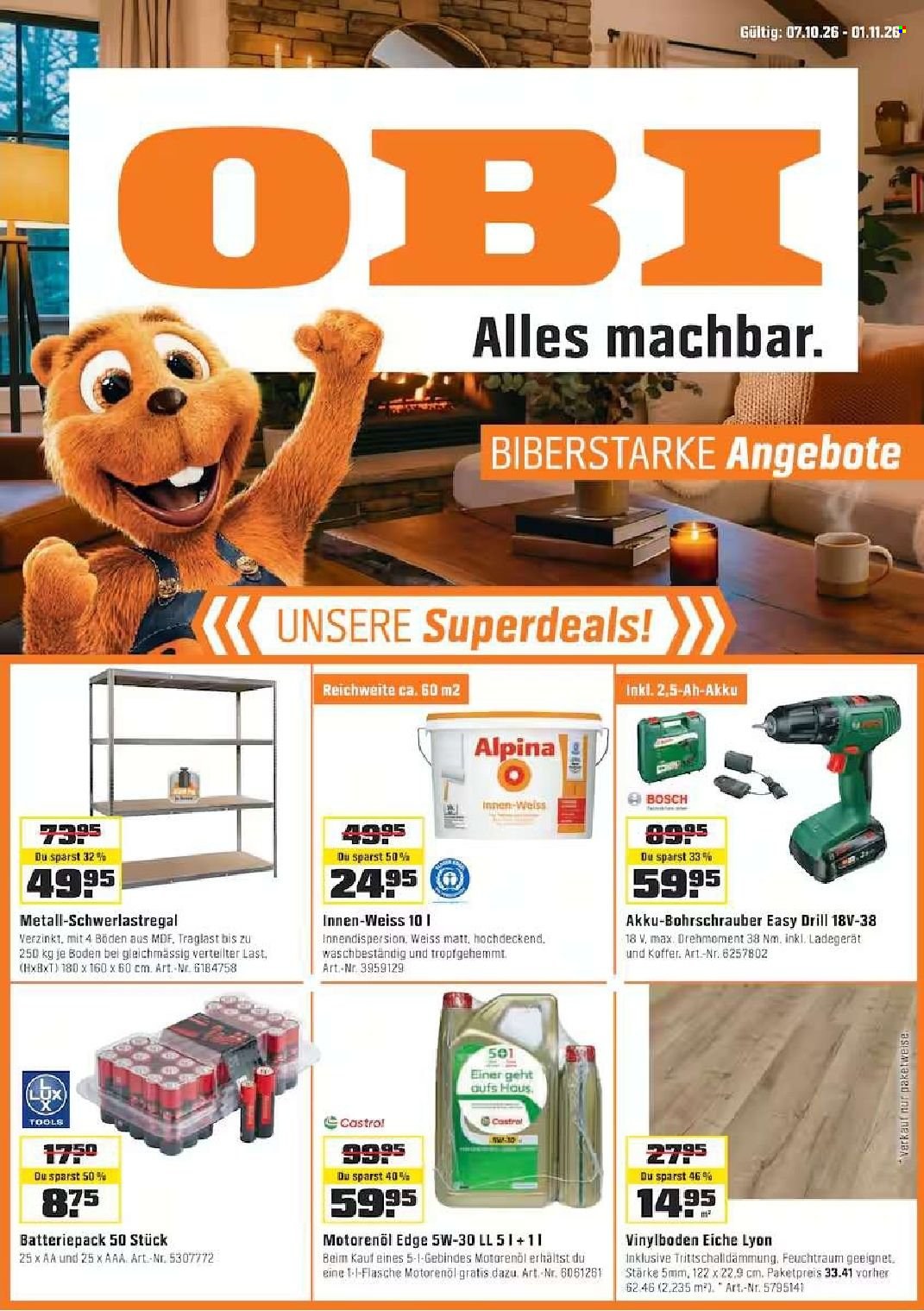 Catalogue OBI - 7.10.2026 - 1.11.2026. Page 1. Page 1