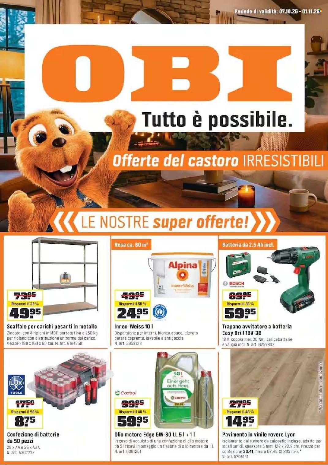 Catalogue OBI - 7.10.2026 - 1.11.2026. Page 1. Page 1