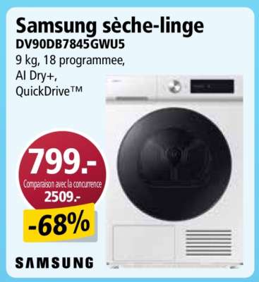 Samsung sèche-linge DV90DB7845GWU5